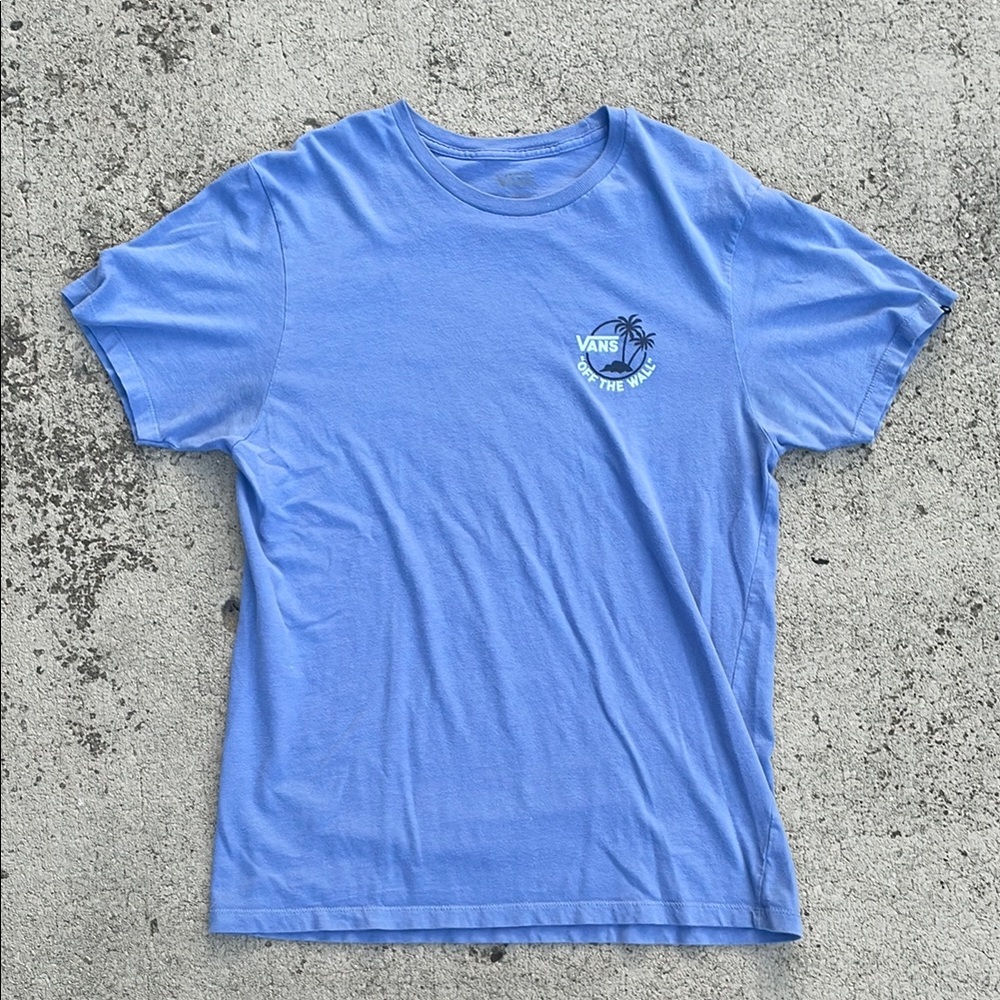 Vans Light Blue Palm Tree Tee